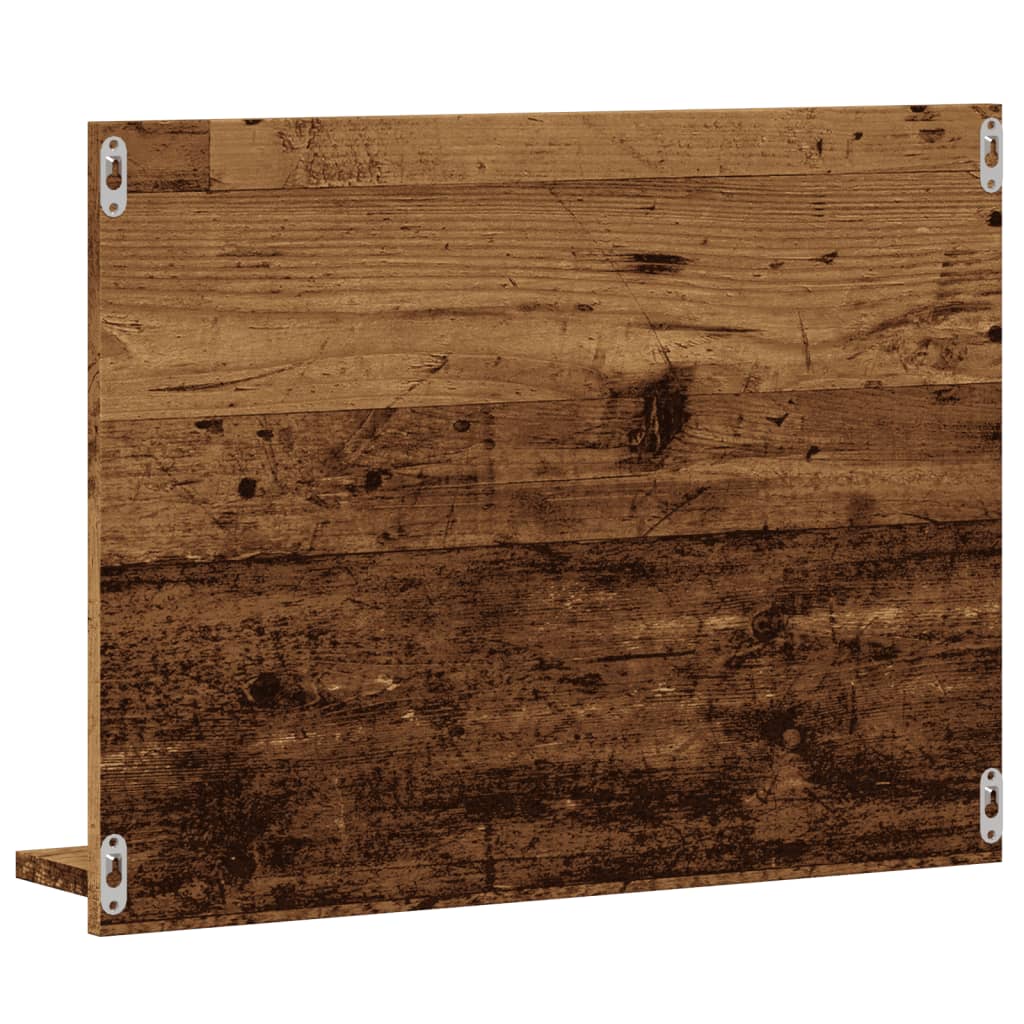Armadietto a Specchio da Bagno Legno Vecchio 60x10,5x45 cm 856255
