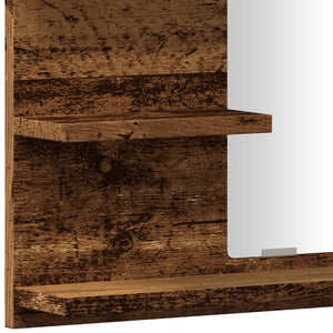 Armadietto a Specchio da Bagno Legno Vecchio 60x10,5x45 cm 856255