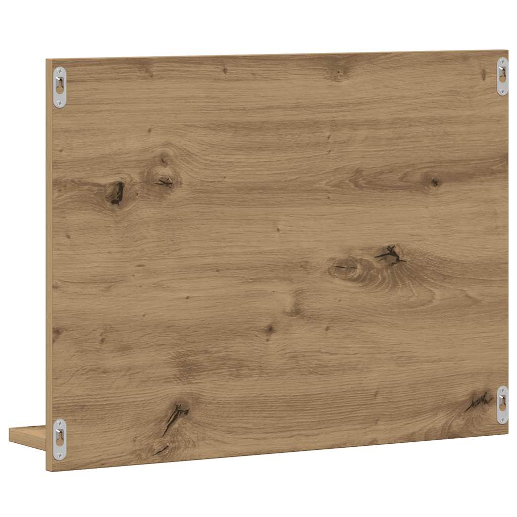 Armadietto a Specchio da Bagno-Mobile bagno con specchio Rovere Artigianale 60x10,5x45 cm