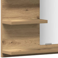 Armadietto a Specchio da Bagno-Mobile bagno con specchio Rovere Artigianale 60x10,5x45 cm