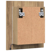 Mobile Bagno Specchio LED Rovere 40x12x45 cm Multistrato 856280