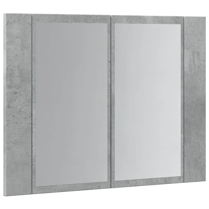 Mobile con Specchio Grigio Cemento 60x12x45cm Legno Multistrato 856281
