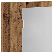 Mobile Specchio LED Legno Antico 60x12x45 cm Legno Multistrato 856282