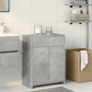 Mobile da Bagno Grigio Cemento 60x33x80 cm in Legno tecnico 856286