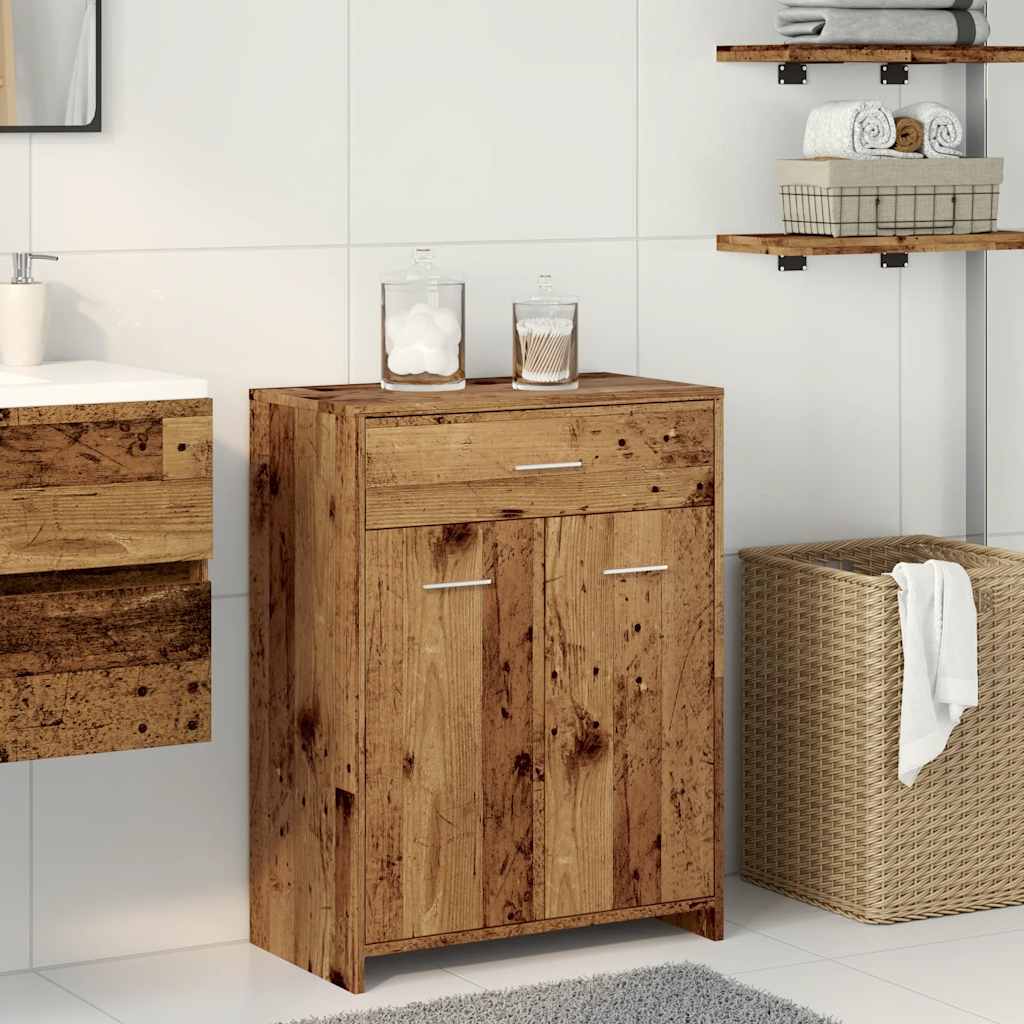 Mobile da Bagno Legno Antico 60x33x80 cm in Legno tecnico 856287