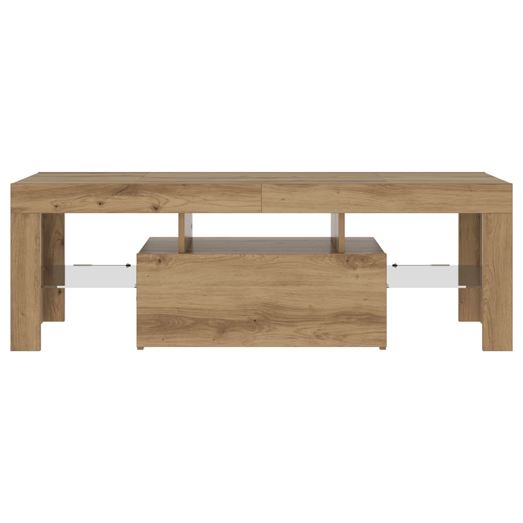 Mobile Porta TV con LED-Mobile per TV-Credenza TV Artigianale 200x25x44 cm Multistrato