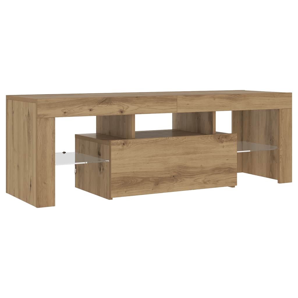 Mobile Porta TV con LED-Mobile per TV-Credenza TV Artigianale 200x25x44 cm Multistrato