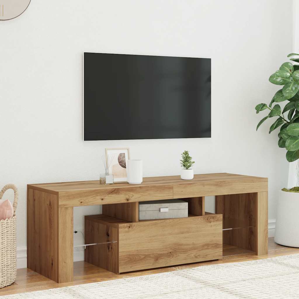 Mobile Porta TV con LED-Mobile per TV-Credenza TV Artigianale 200x25x44 cm Multistrato