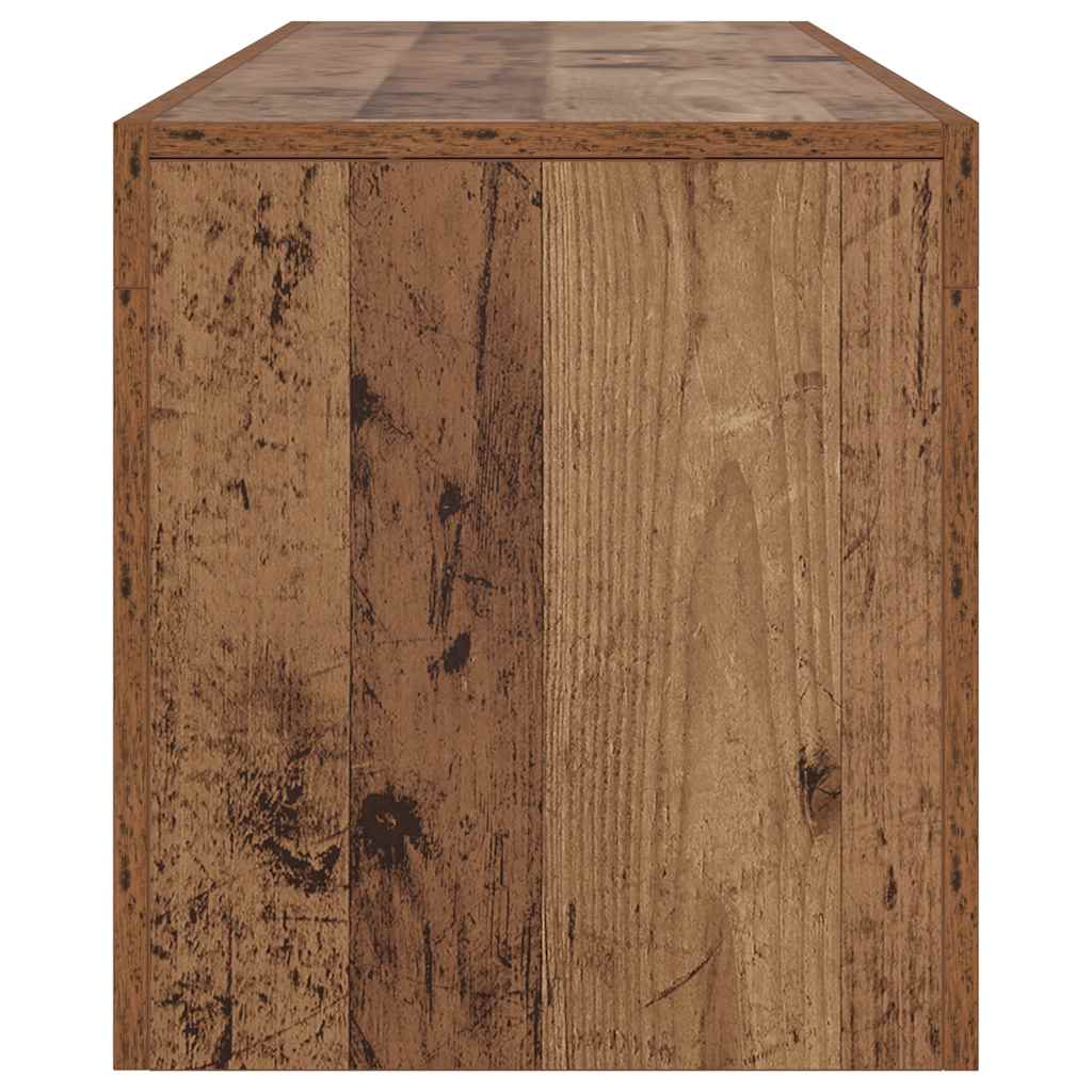 Mobile Porta TV con LED-Mobile per TV-Credenza TV Legno Antico 140x36,5x40 cm Multistrato
