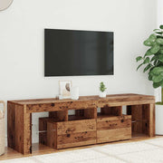 Mobile Porta TV con LED-Mobile per TV-Credenza TV Legno Antico 140x36,5x40 cm Multistrato