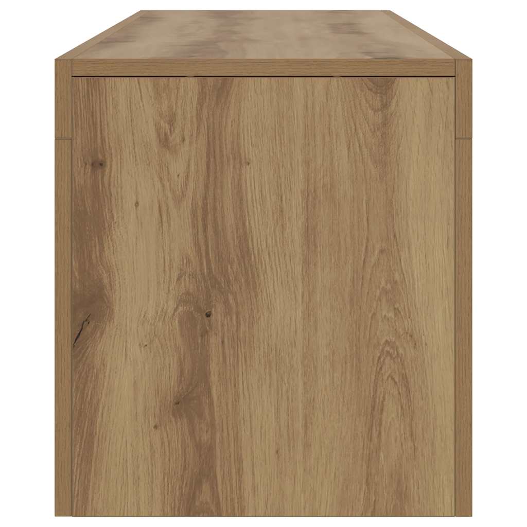 Mobile Porta TV con LED-Mobile per TV-Credenza TV Artigianale 140x36,5x40 cm Multistrato