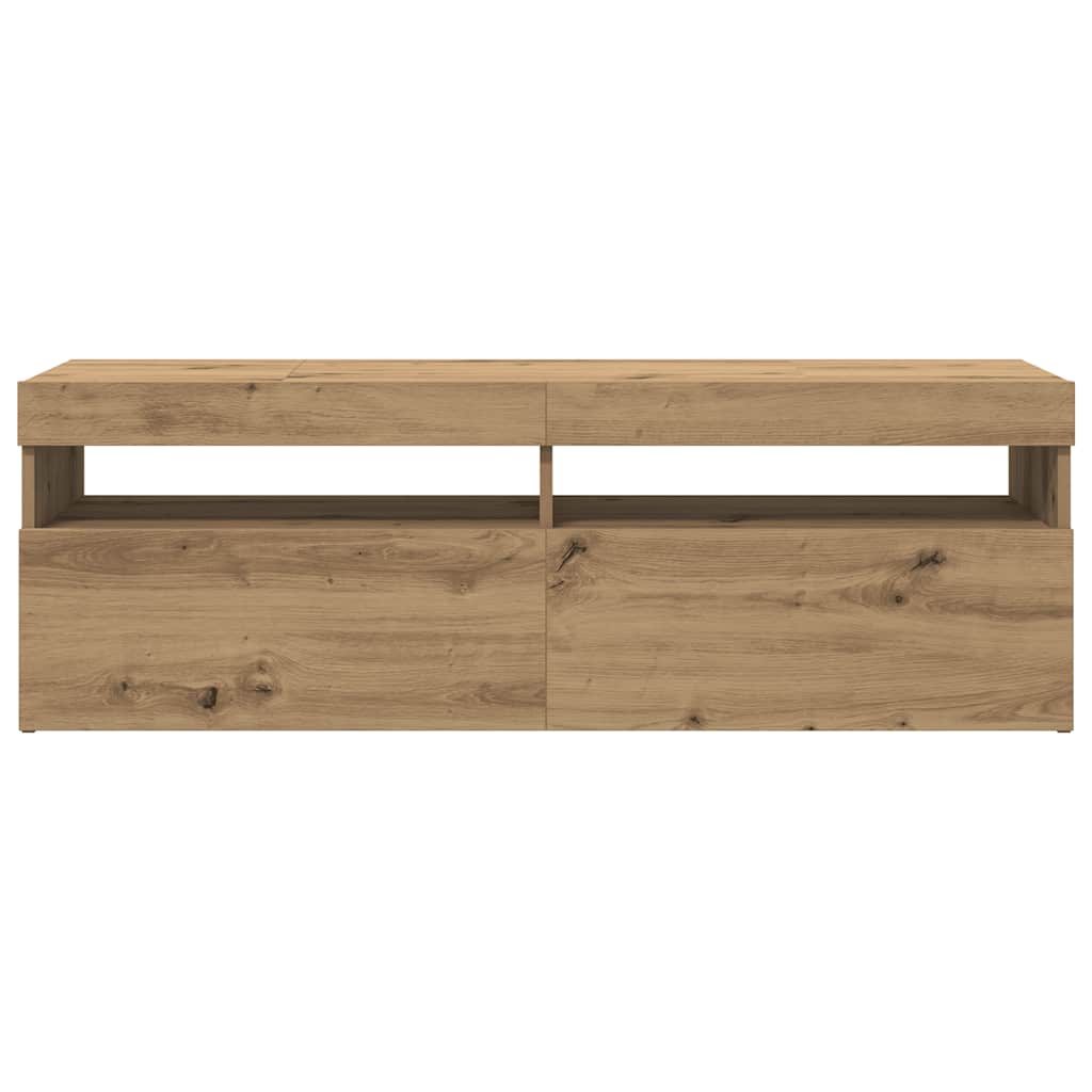 Mobile Porta TV con LED-Mobile per TV-Credenza TV Artigianale 120x35x40 cm Multistrato 307568