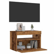 Mobile Porta TV con LED-Mobile per TV-Credenza TV Legno Antico 60x35x40 cm Multistrato