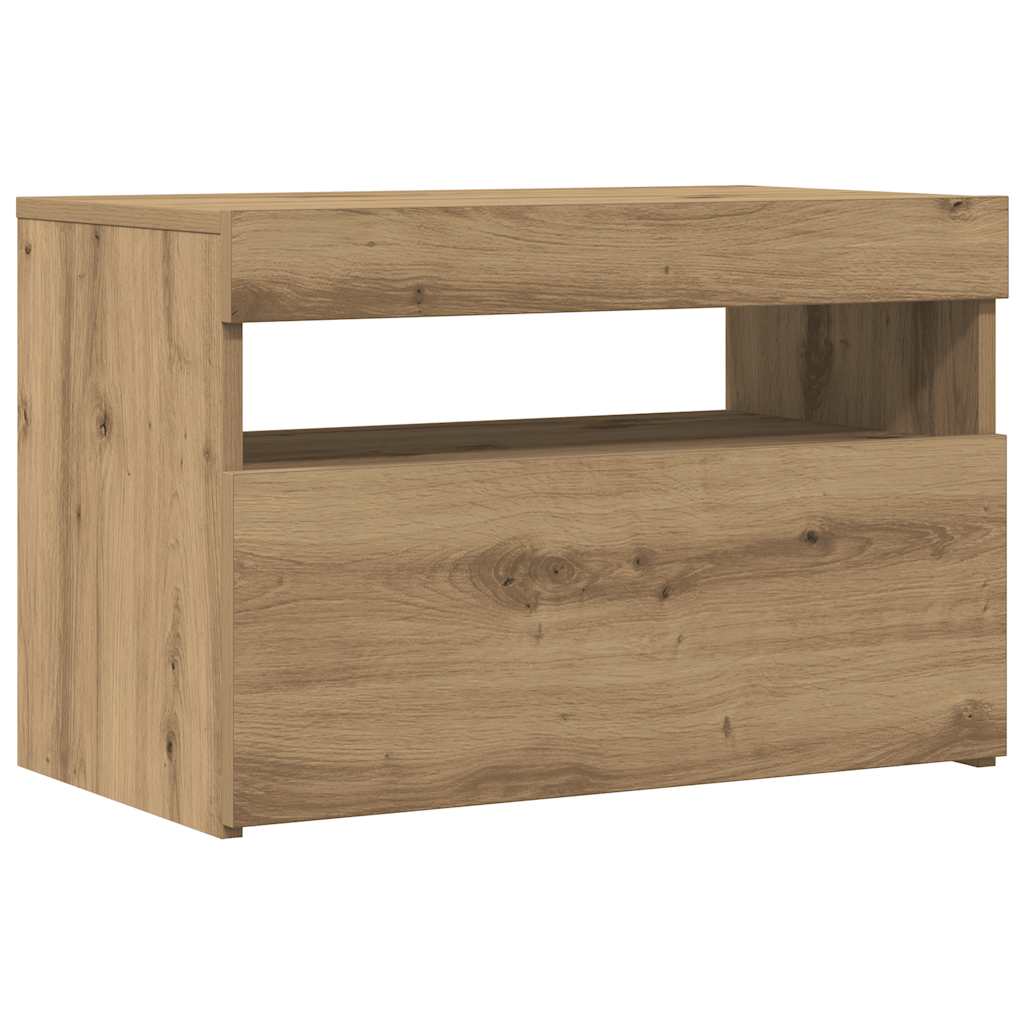 Mobile Porta TV con LED-Mobile per TV-Credenza TV Artigianale 60x35x40 cm Multistrato