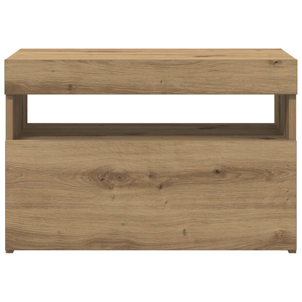 Mobile Porta TV con LED-Mobile per TV-Credenza TV Artigianale 60x35x40 cm Multistrato