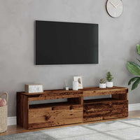 Mobili Porta TV con LED 2 pz Legno Antico in Legno Multistrato 856316