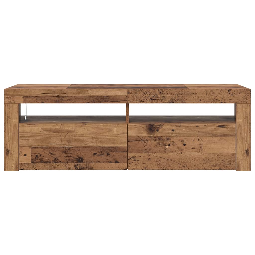 Mobile Porta TV con LED-Mobile per TV-Credenza TV Legno Antico 120x35x40 cm Multistrato 697301