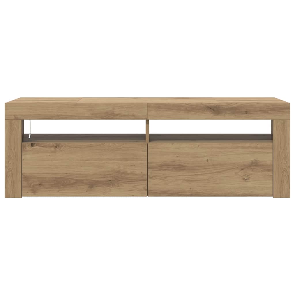 Mobile Porta TV con LED-Mobile per TV-Credenza TV Artigianale 120x35x40 cm Multistrato 331682