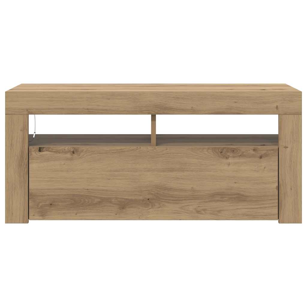 Mobile Porta TV con LED-Mobile per TV-Credenza TV Artigianale 90x35x40 cm Multistrato 322105