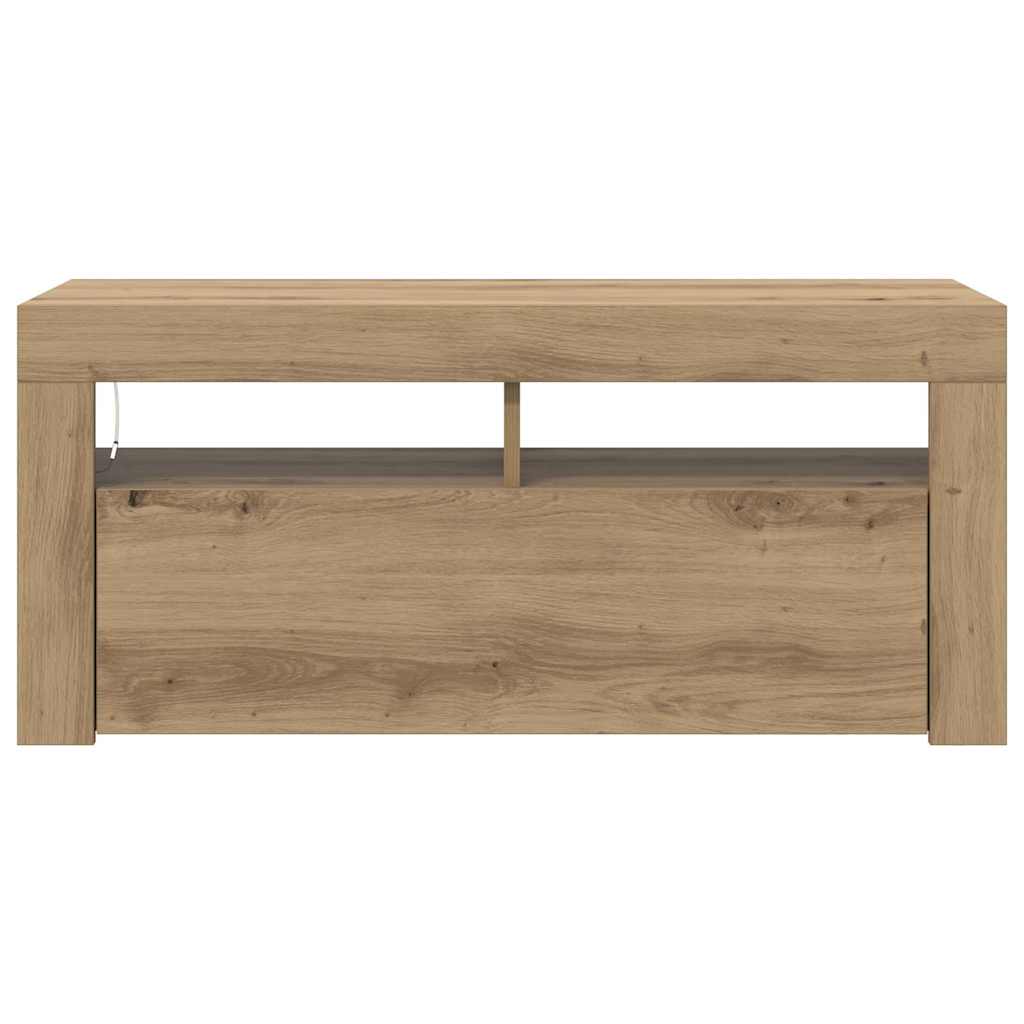 Mobile Porta TV con LED-Mobile per TV-Credenza TV Artigianale 90x35x40 cm Multistrato 322105