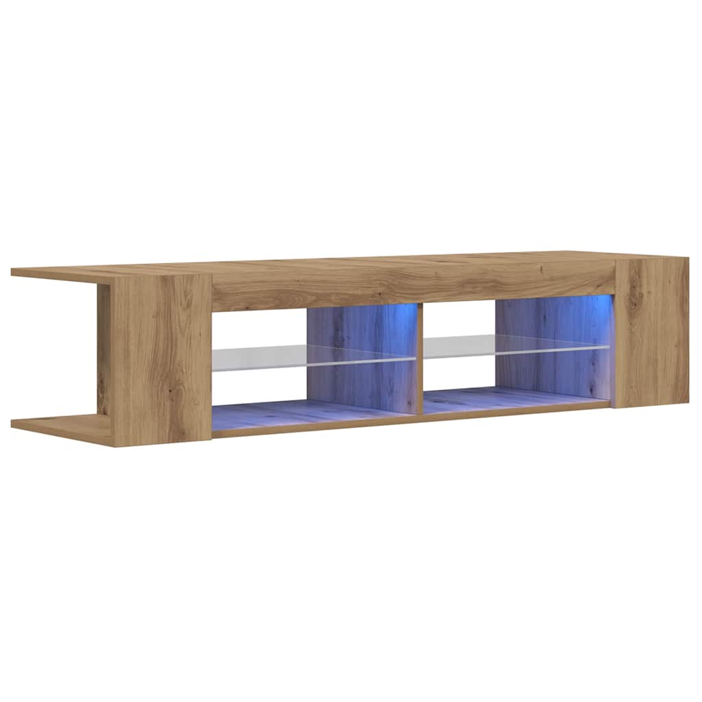 Mobile Porta TV con LED-Mobile per TV-Credenza TV Artigianale 135x39x30 cm Truciolato