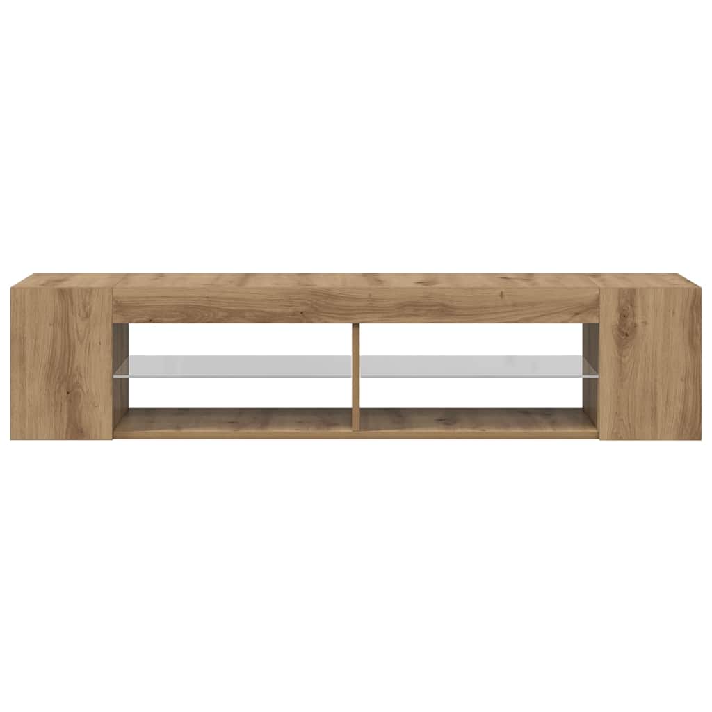 Mobile Porta TV con LED-Mobile per TV-Credenza TV Artigianale 135x39x30 cm Truciolato