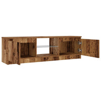 Mobile Porta TV con LED Legno Antico 120x30x36 cm Multistrato 856347