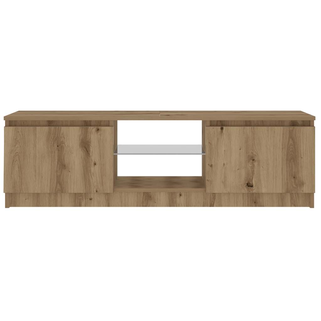 Mobile Porta TV con LED-Mobile per TV-Credenza TV Artigianale 120x30x36 cm Multistrato