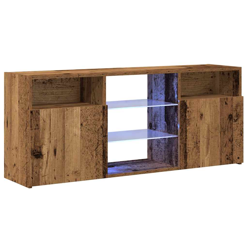 Mobile Porta TV con LED-Mobile per TV-Credenza TV Legno Antico 120x30x50 cm Multistrato