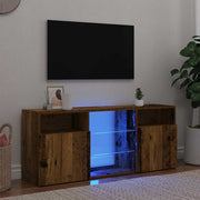 Mobile Porta TV con LED-Mobile per TV-Credenza TV Legno Antico 120x30x50 cm Multistrato