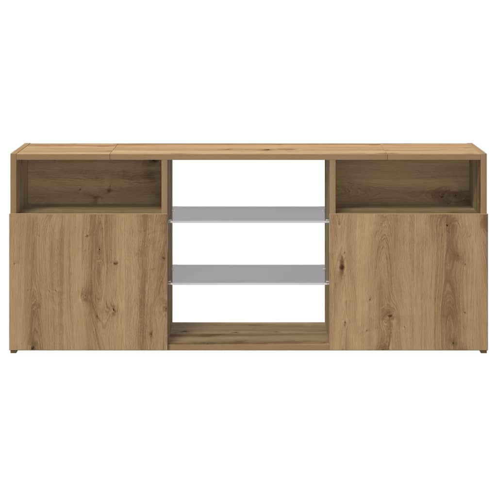 Mobile Porta TV con LED-Mobile per TV-Credenza TV Artigianale 120x30x50 cm Multistrato