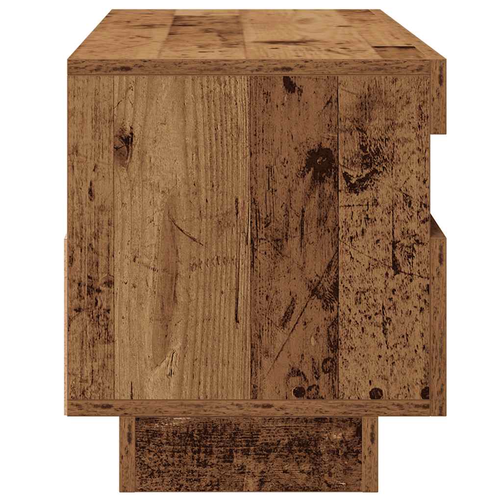 Mobile Porta TV con LED-Mobile per TV-Credenza TV Legno Antico 100x35x40 cm Truciolato