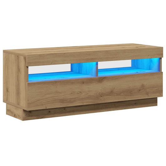 Mobile TV con Luci LED-Credenza TV-Console TV Artigianale 100x35x40 cm Truciolato