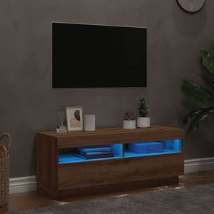 Mobile TV con Luci LED-Credenza TV-Console TV Artigianale 100x35x40 cm Truciolato