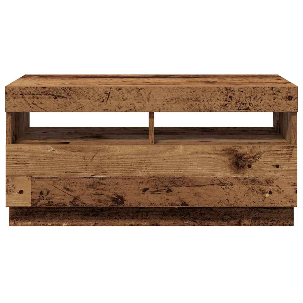 Mobile Porta TV con LED-Mobile per TV-Credenza TV Legno Antico 80x35x40 cm Multistrato