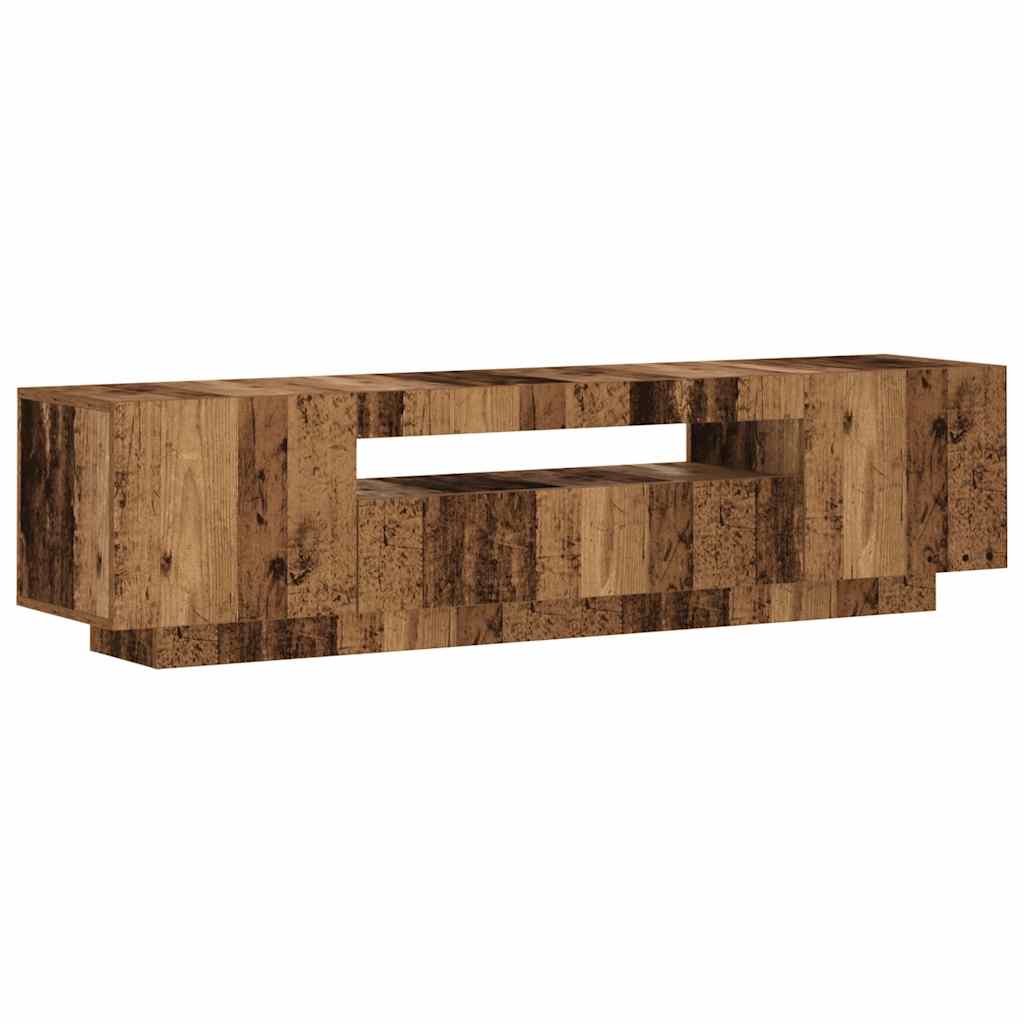 Mobile Porta TV con LED-Mobile per TV-Credenza TV Legno Antico 160x35x40 cm Truciolato