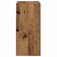 Credenza con Luci LED Legno Antico 80x35x75 cm in Truciolato 856361