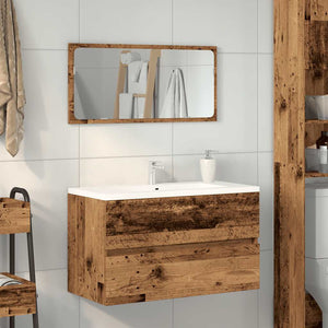 Mobile da Bagno con Specchio-Armadietto a Specchio da Bagno in Legno Antico Legno Multistrato 231228