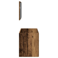 Mobile da Bagno con Specchio in Legno Antico Legno Multistrato 856381