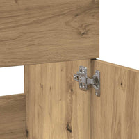Mobile da Bagno con Specchio-Armadietto a Specchio da Bagno Rovere Artigianale Truciolato 616618