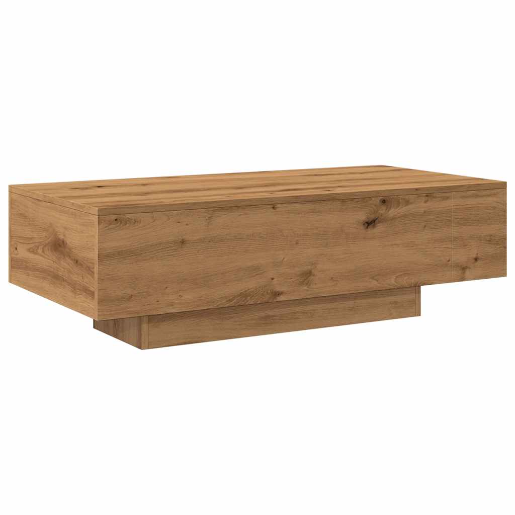 Tavolino Salotto Rovere Artigianale 100x49,5x31cm Multistrato