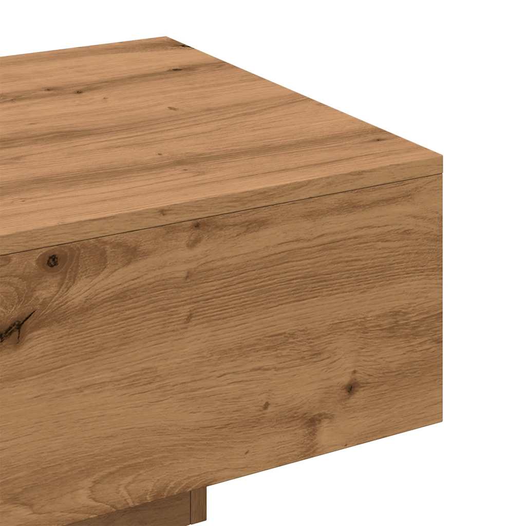 Tavolino Salotto Rovere Artigianale 100x49,5x31cm Multistrato