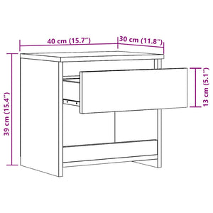 vidaXL Comodini 2pz Rovere Artigianale 40x30x39cm in Legno Multistrato