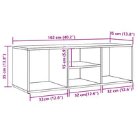 Scarpiera Rovere Artigianale 105x35x35 cm in Legno Multistrato 856411