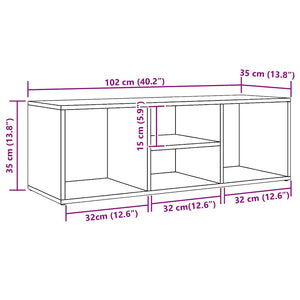 Scarpiera Rovere Artigianale 105x35x35 cm in Legno Multistrato 856411