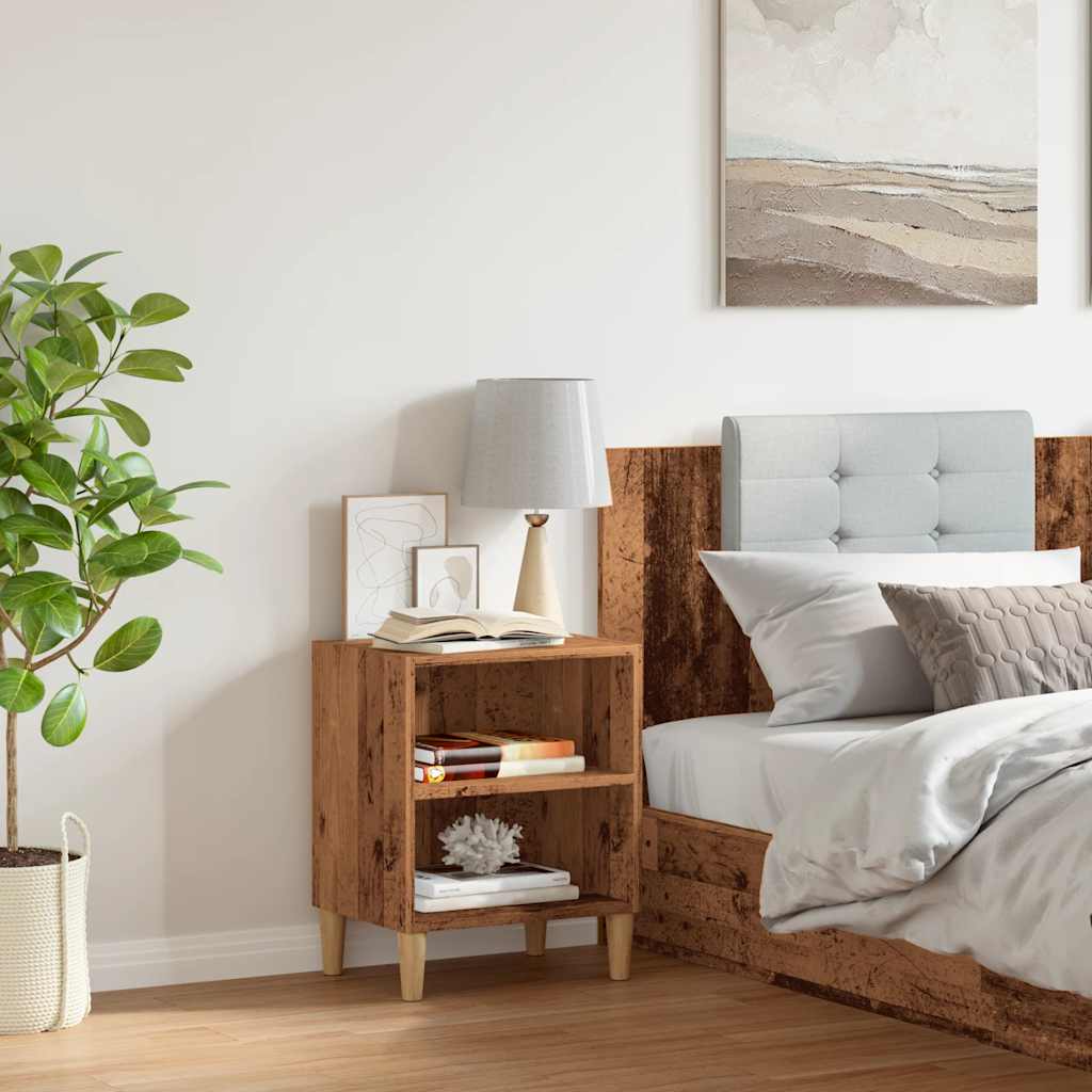 Comodino Legno Vecchio 40x30x50 cm in Legno Multistrato 856416