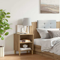 Comodino Rovere Artigianale 40x30x50 cm in Legno Multistrato 856418