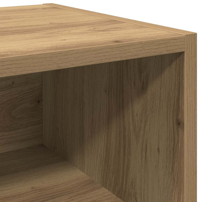 Comodini Rovere Artigianale 2 pz-Set di 2 Tavolino da notte 40x30x50 cm Legno Multistrato