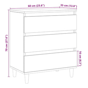 vidaXL Credenza Legno Vecchio 60x35x70 cm in Legno Multistrato