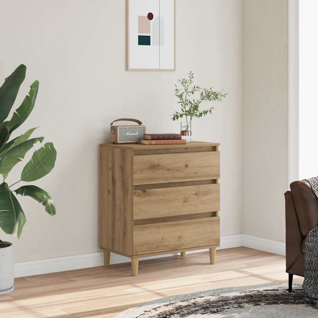 vidaXL Credenza Rovere Artigianale 60x35x70 cm in Legno Multistrato